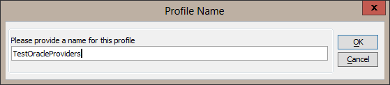 Name profile Test Oracle Providers.