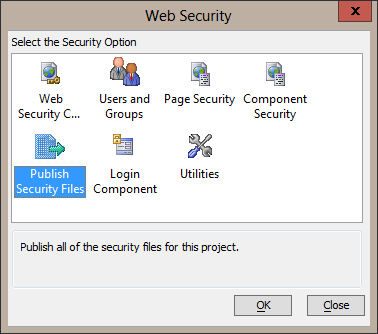 Web security dialog.