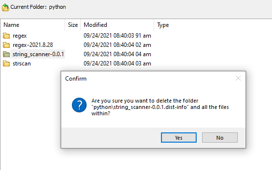 Deleting a Python package