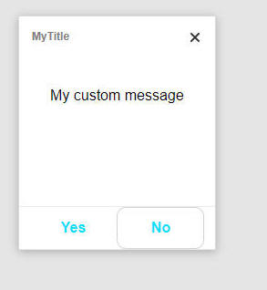 A Message Box with a Default button with a border around the button