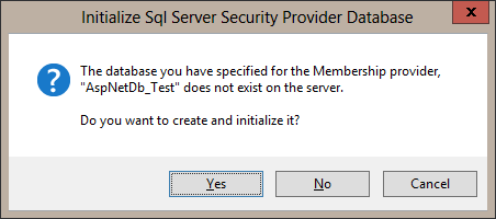 Prompt for create and initialize provider database.